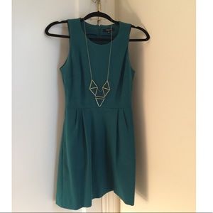 *MADEWELL* Green cotton stretch dress with pockets