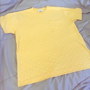 Vintage Yellow and White Polka Dot T-Shirt!