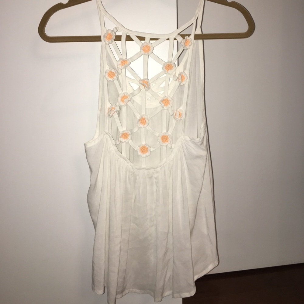 White/floral LF tank top