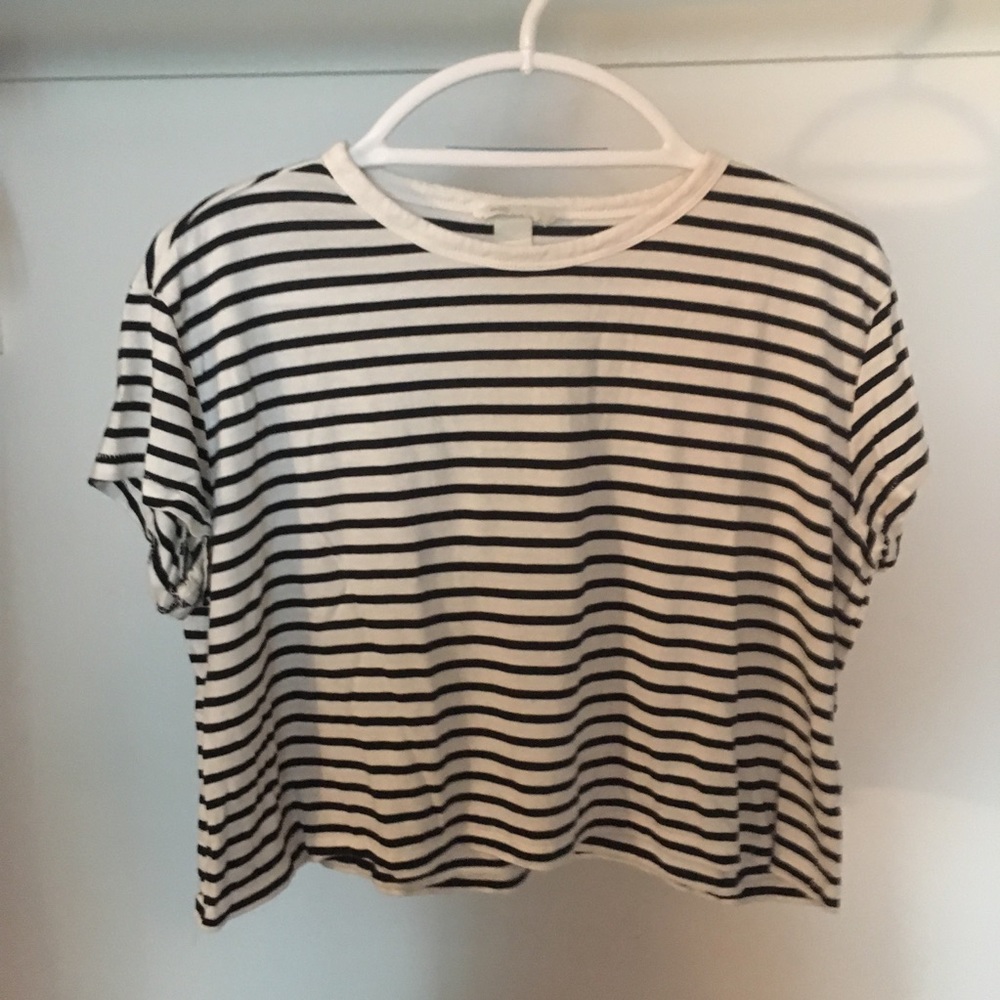 H&M Striped Crop Top