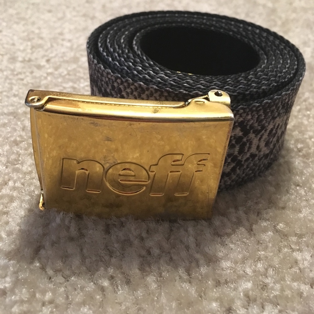neff gold plated belt