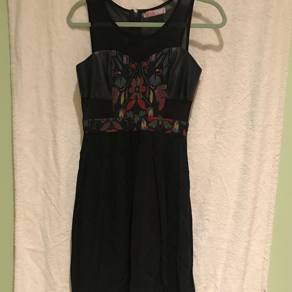 Willa embroidered skater dress