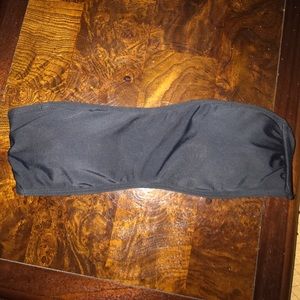 black strapless bandeau bathing suit top w/ pads M
