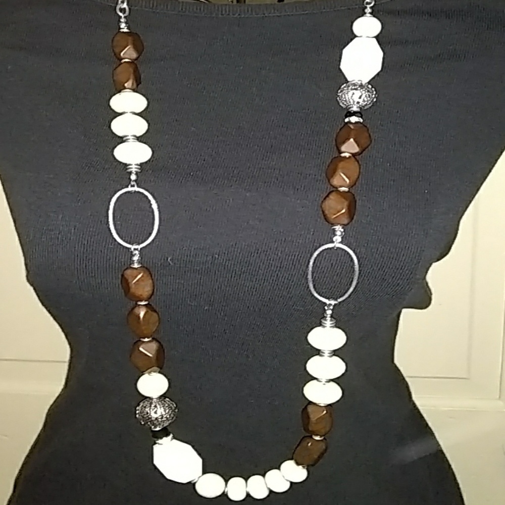 Multi-beaded Asymmetrical Necklace