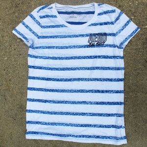 Aero Est. 1987 Blue & White Striped Shirt