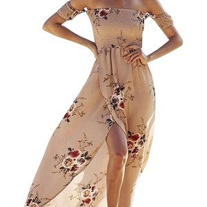 Off the shoulder floral dress