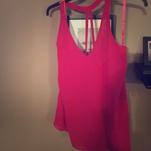 Pink tank with back detail