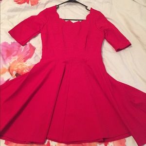 Lulus red scallop dress