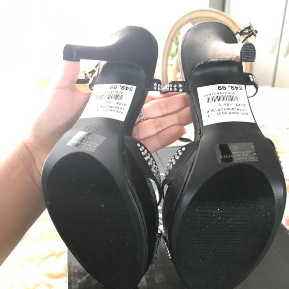 NWB!! Sparkly black heels - Picture 5 of 7