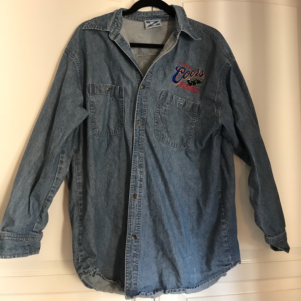 Vintage denim flannel
