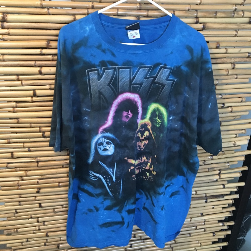 KISS Liquid Blue tie dye tee