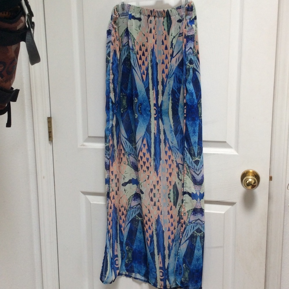 Kendall and Kylie sheer skirt with panel