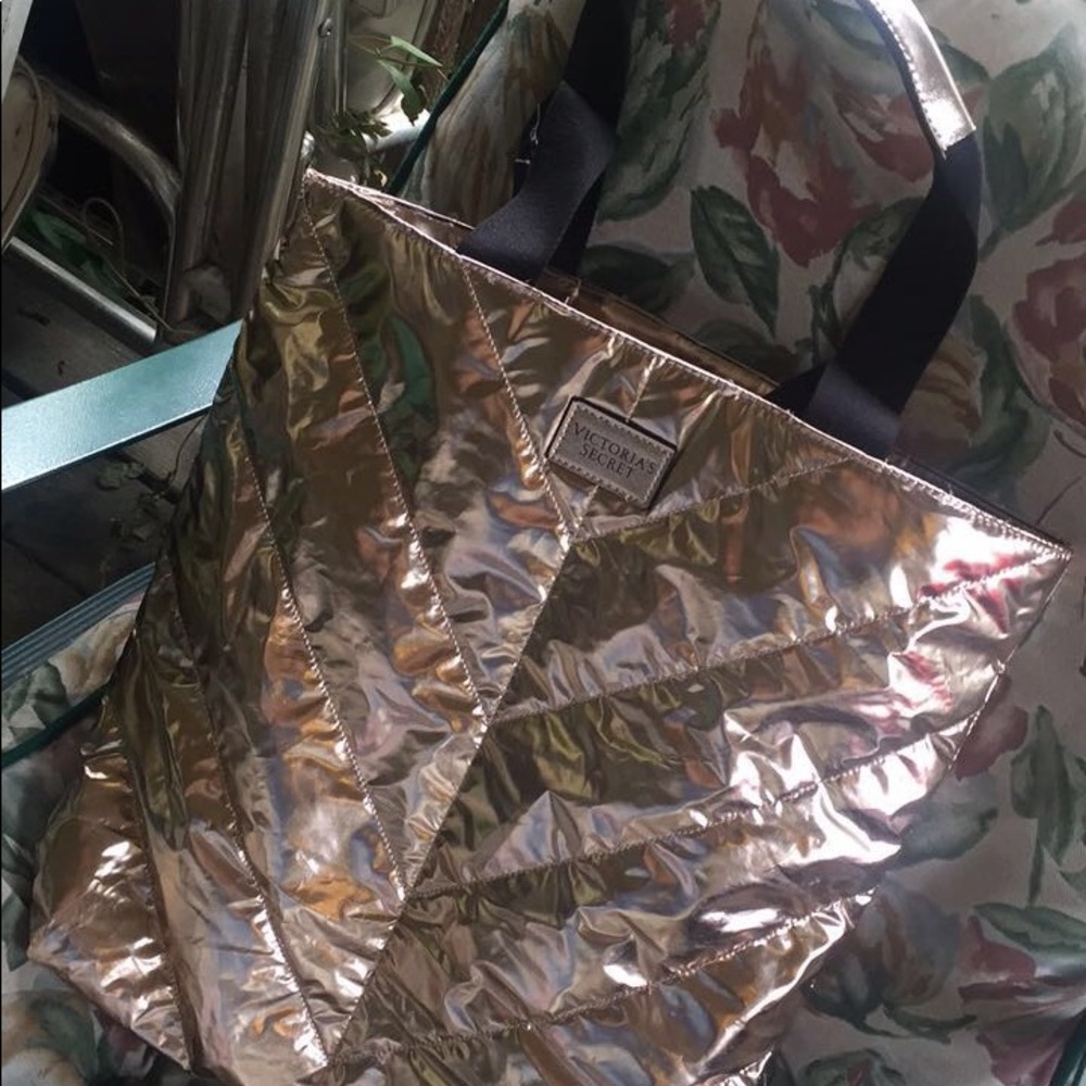 VS rose gold tote bag
