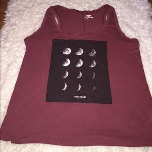 Woman's Maroon "Phased Out" Tank