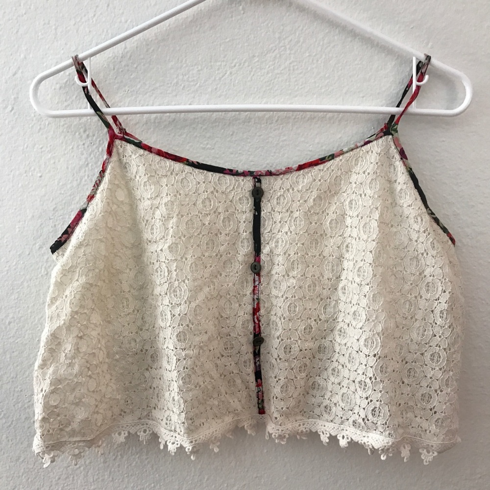 Paper Crane Women’s Lace Crop Top