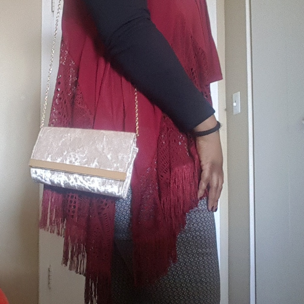 Suede Clutch (Taupe)