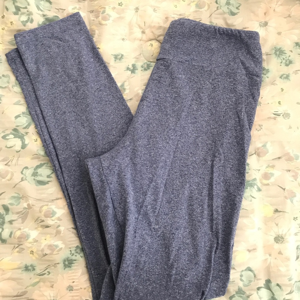 OS Lularoe heathered blue leggings