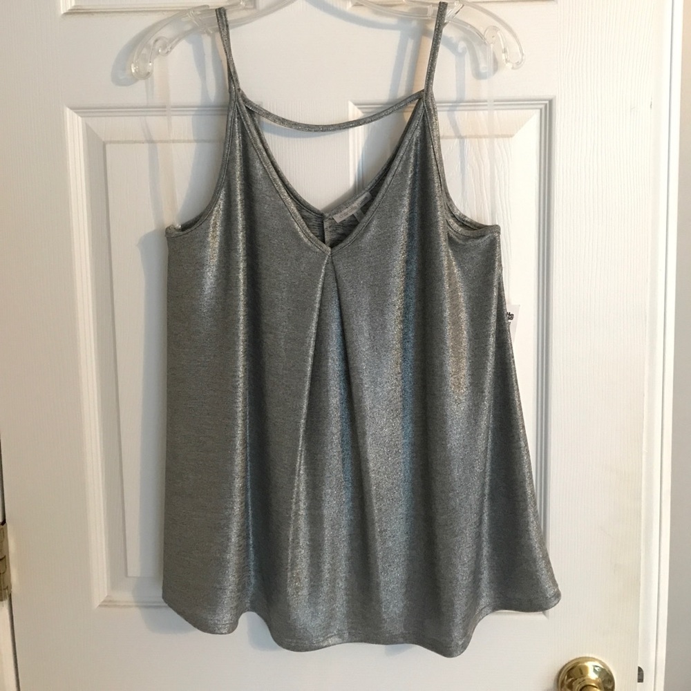 Charlotte Russe silver/metallic tank top!