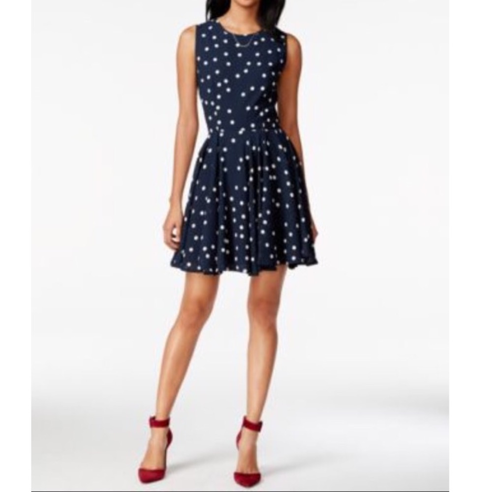 Maison Jules polka dot fit and flare dress