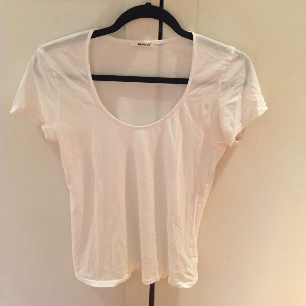 LAmade white, scoop neck top