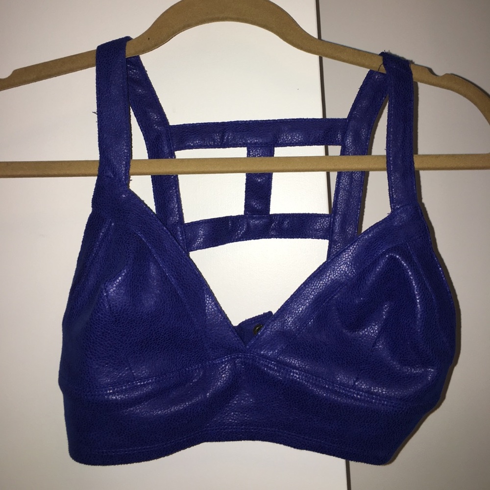 Faux snake skin blue bandeau