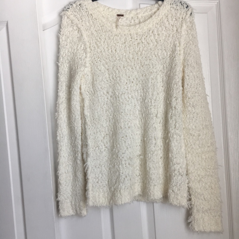 Free people knitted cream sweater