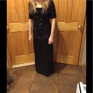 Black evening gown dress