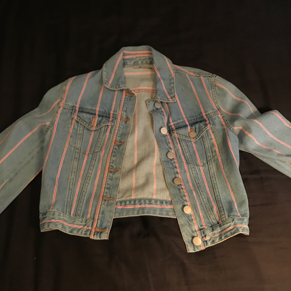 Alexander Wang striped denim jacket