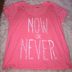 Juniors Coral Graphic Tee