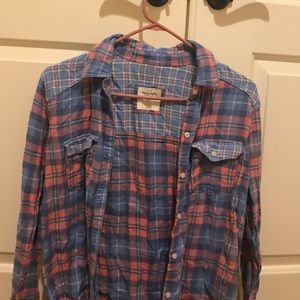 A&F plaid flannel size S