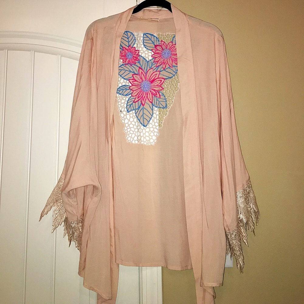 Blush pink kimono