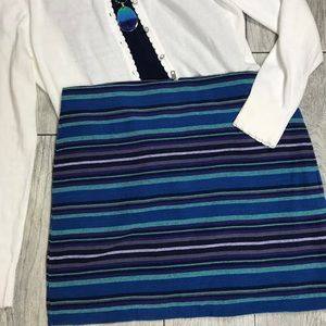 Zip back stripe GAP skirt. Size 10