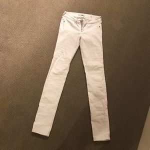 A&F white skinny jeans size 0