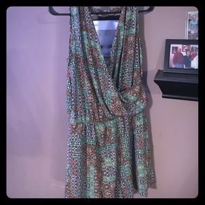 Green pattern romper