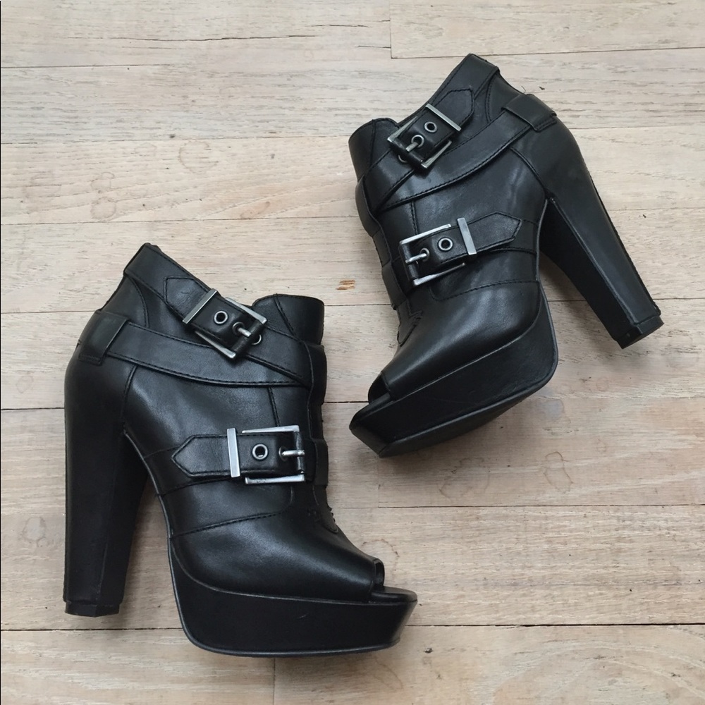 Miss Sixty black buckle straps heels!