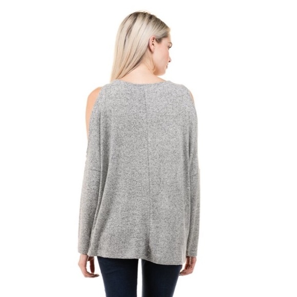 Cold Shoulder Knit Sweater - Picture 2 of 2