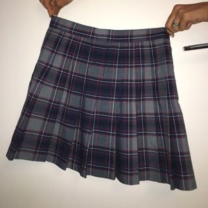 Pleated red white and blue school girl skirt