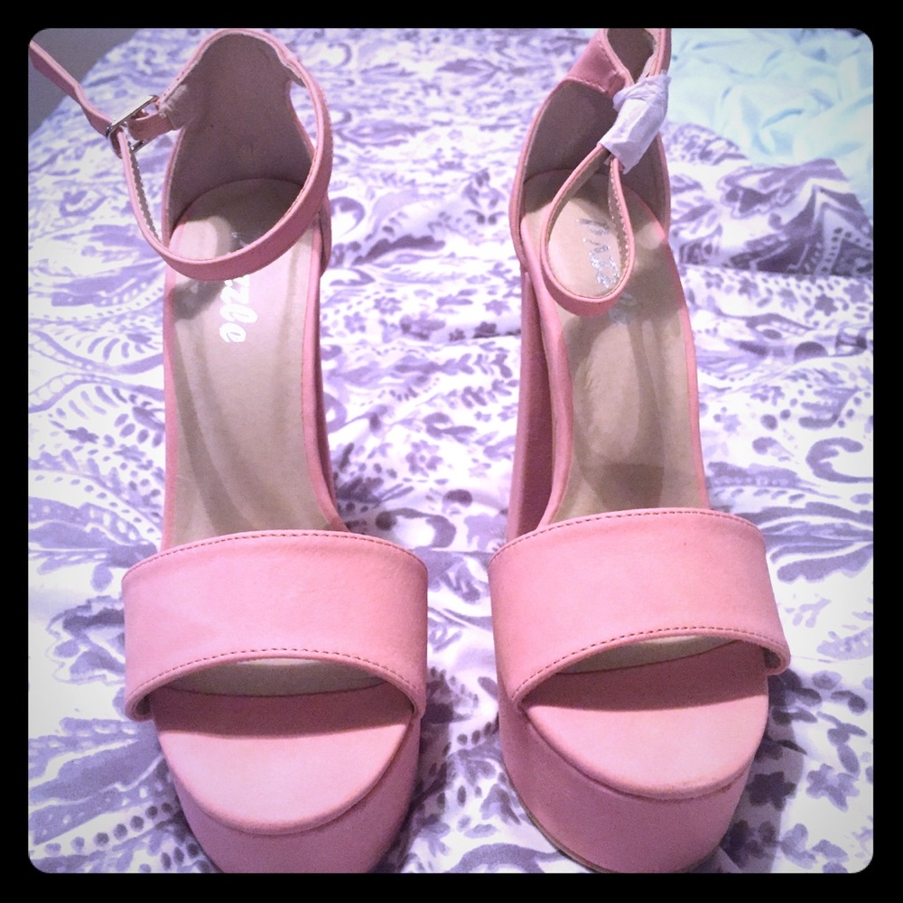 Brand New strappy thick heels