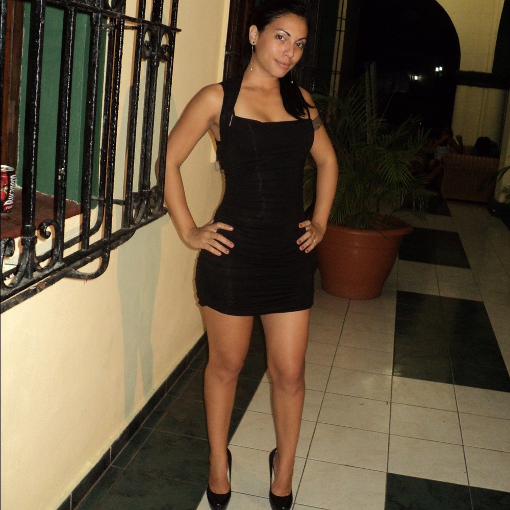 Black mini dress