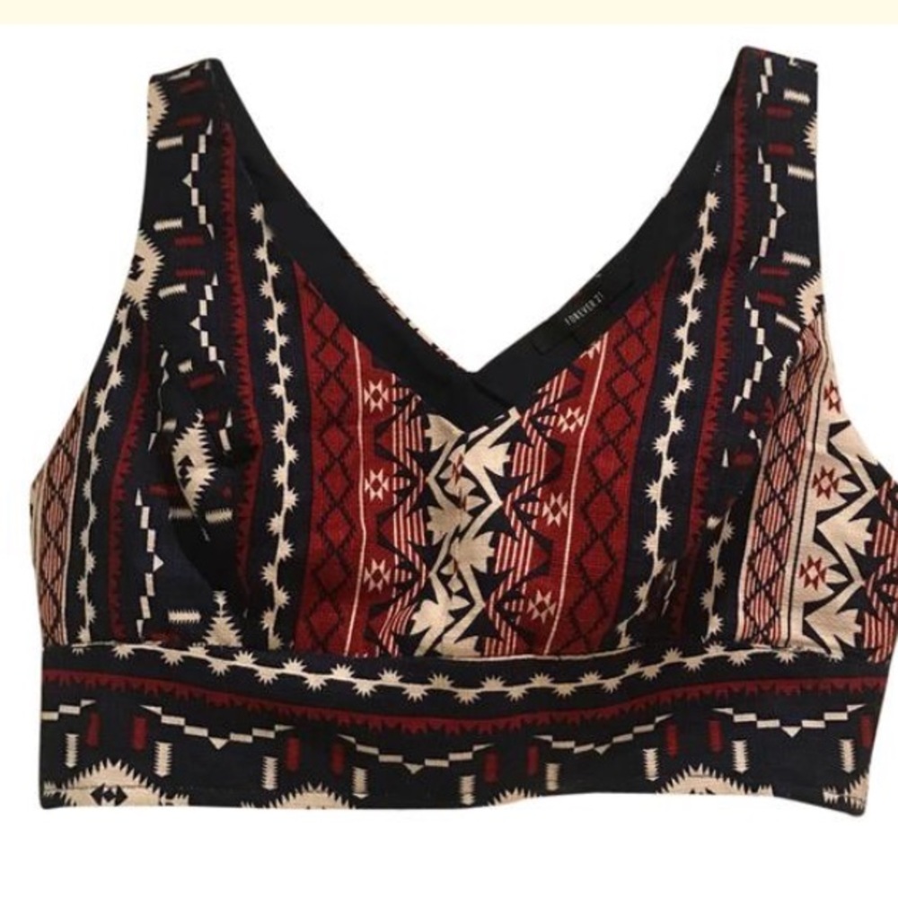 Forever 21 Aztec designed crop top