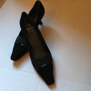 Stuart Weissman black suede shoes