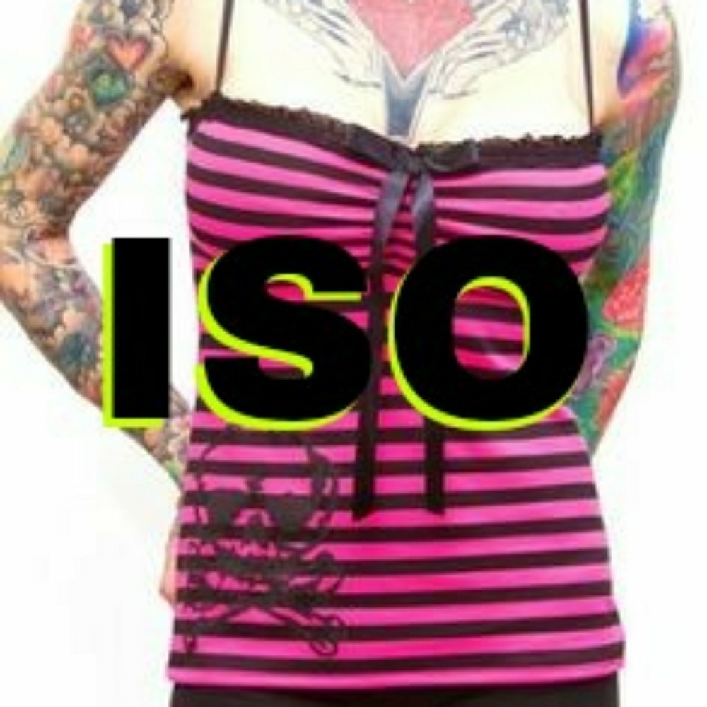 ISO Jessica Louise Punk/Goth Cami Tank Top Shirt