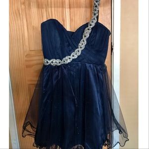 Sparkly Navy blue homecoming dress
