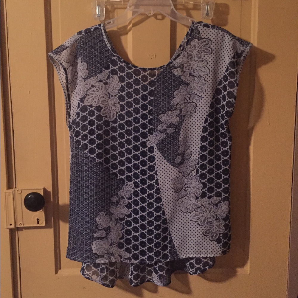 Hi low sheer top