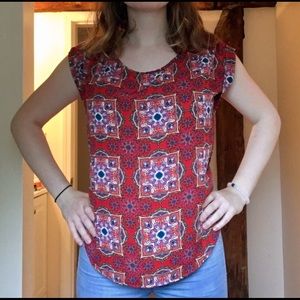 Loose patterned tee-shirt 🍄