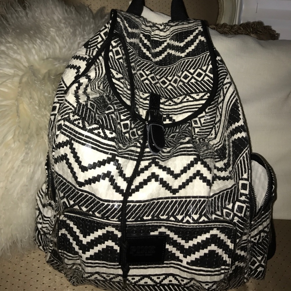 " PINK" sequin backpack!!! BLACK AND WHITE!!