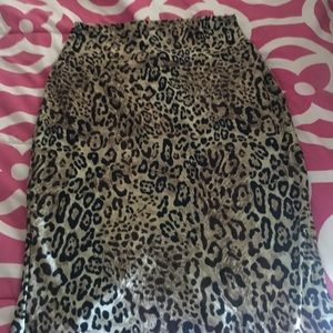 Charlotte Russe Animal Print Pencil Skirt