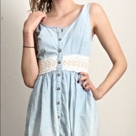 Pins & Needles Dresses & Skirts - Denim with lace detailing dress!