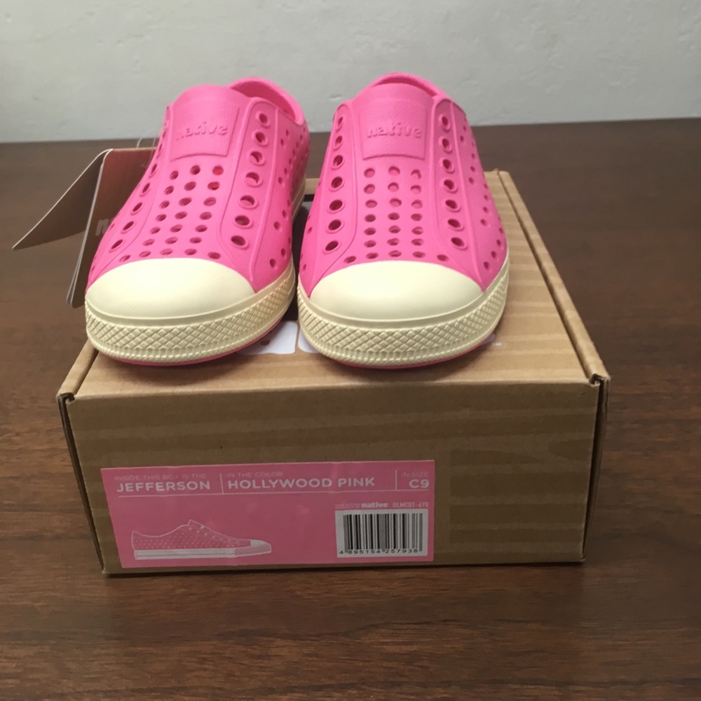 New Native Toddle Shoes pink