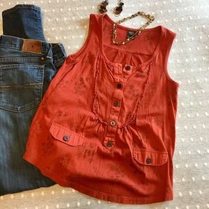 Gentle Fawn - tank, loose with leaf details (xs)